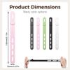 Silicone Cable Straps Cord Organizer, Elastic Charger Cable Strap for Bundling Earphone, Phone Charger, Computer Cords, Reusable Data Cable Organizer Ties in Home,Office,Kitchen,School (12Pcs) view 2