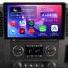 10.2'' 8 Core 4+64GB Car Radio Stereo for 2014-2018 Chevy Silverado/GMC Sierra, Plug and Play Android 13 Head Unit with Wireless Carplay/Android Auto/1080P Backup Camera/FM AM Radio view 1