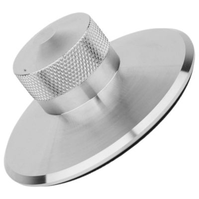BESPORTBLE Record Weight Stabilizer and Turntable Disc Clamp for Vinyl Records, Low Profile Aluminum Silver Turntable Weight for HiFi Audio, Vibration Reduction for Music Enthusiasts
