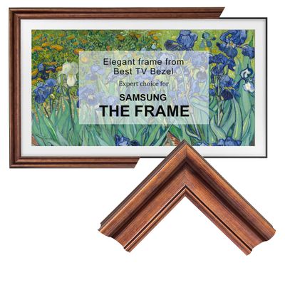Stylespace Gilded Walnut 65" TV frame - Compatible ONLY with Samsung The Frame TV and Pro TVs (Fits 2021-2026 models, model codes:65LS03A/B/C/D/FA/FW/HE/HW)