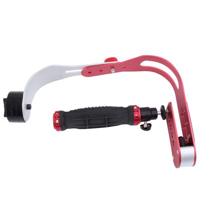 CAXUSD Handheld Camera Stabilizer Bow-Type Video Stabilizer for DSLR and Dv Cameras, Red, Professional Photography Rig for Videographers and Content Creators