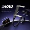 2-in-1 Invisible Holder Charger Cable  Fast Charging Cord with Built-In Phone Stand, 240W Super Fast Charging Cord with 360Adjustable Metal Stand for iPhone Smartphones Gaming Office (1PC-65W) view 2