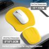 Ergonomic Mouse Pad with Wrist Support, Memory Foam Wrist Rest & Mouse Pad Set, Relieves Wrist Pressure for Comfortable Office & Gaming Use (Bright Yellow) view 3