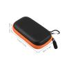 CAXUSD Hard Drive Carrying Case Portable External Hard Drive Storage Bag Cable Organizer for Travel Small EVA Protector Orange Zipper view 2