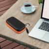 CAXUSD Hard Drive Carrying Case Portable External Hard Drive Storage Bag Cable Organizer for Travel Small EVA Protector Orange Zipper view 4