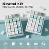 MYKYLIN Mechanical Numpad Gasket Mounted with Creamy Sound, Bluetooth/2.4G/USB-C, Programmable Macro Numeric Keypad Rechargeable Number Pad Hot Swappable RGB Backlit Metal Knob for Win/Mac, Mint view 2