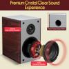 Pyle 5.25'' Wired Bookshelf Speakers, 2-Way HiFi Home Theater Bookshelf Speakers with Silk Dome Tweeter, Woven Woofer, Wall Mount Bracket, Magnetic Grill Cherry Bookshelf Speakers Wall Mount view 2