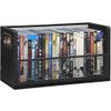 Salajory CD Storage Rack - CD Storage Case Holds 38 Full Case CDs, 76 Slim Case CDs, Desktop or Closet CD Stand, CD Display for Blu-Ray | Video Game Cases | Papers | Cards, Black view 1