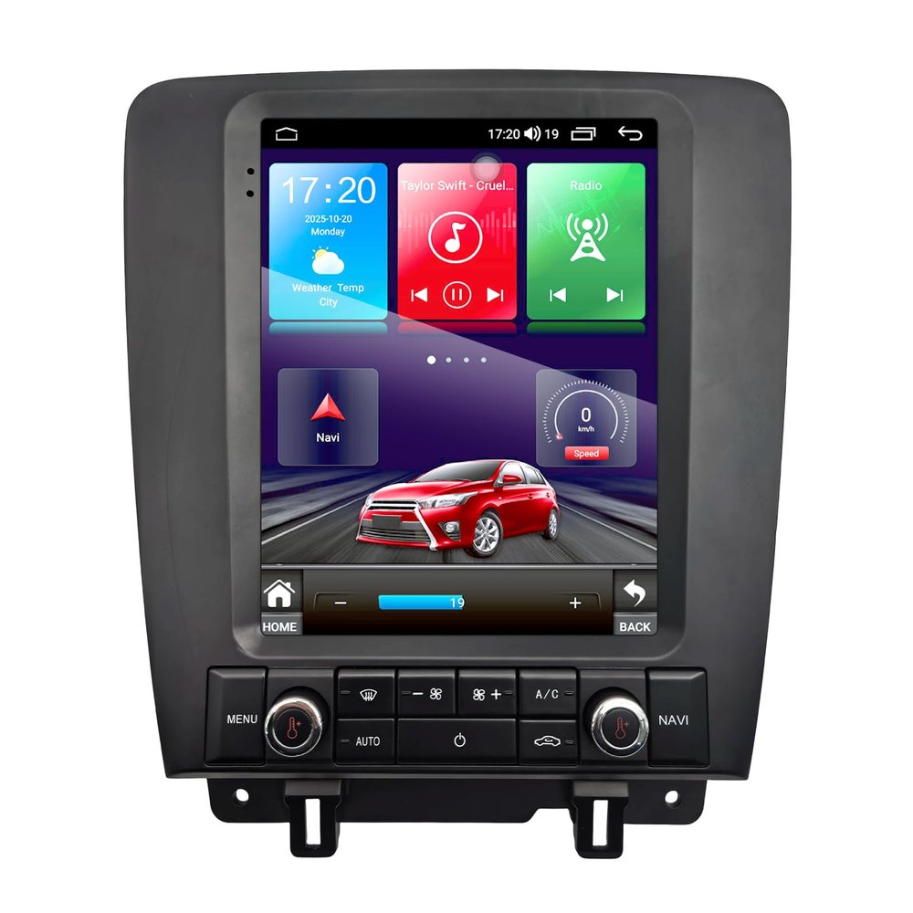 4+64G Car Radio for Ford Mustang 9.7inch Touch Screen 2010 2011 2012 2013 2014 Stereo,Wireless Carplay/WiFi/Bluetooth/EQ Audio/Andriod Auto/AM/FM/AHD Camera