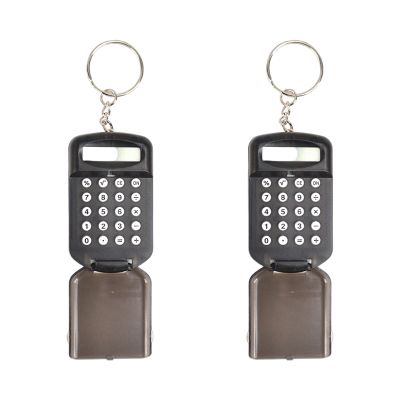 KEXIAO Portable 8 Digit with Cover Calculator Keyring Keychain Attachment for School Office and Travel