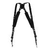 WAHEWUD Leather Double Camera Shoulder Strap Adjustable Dual Camera Harness for SLR DSLR Mirrorless Cameras (Shoulders black) view 1