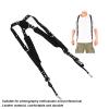 WAHEWUD Leather Double Camera Shoulder Strap Adjustable Dual Camera Harness for SLR DSLR Mirrorless Cameras (Shoulders black) view 2
