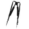 WAHEWUD Leather Double Camera Shoulder Strap Adjustable Dual Camera Harness for SLR DSLR Mirrorless Cameras (Shoulders black) view 4