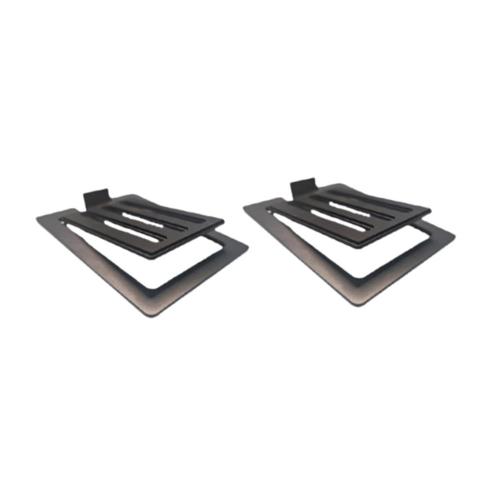 2Pcs Tilted Desktop Speaker Stands Brackets Anti Slip Bookshelf Desk Surround Sound Speaker Riser for Compact PC Small Gaming- Black