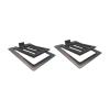 2Pcs Tilted Desktop Speaker Stands Brackets Anti Slip Bookshelf Desk Surround Sound Speaker Riser for Compact PC Small Gaming- Black view 1