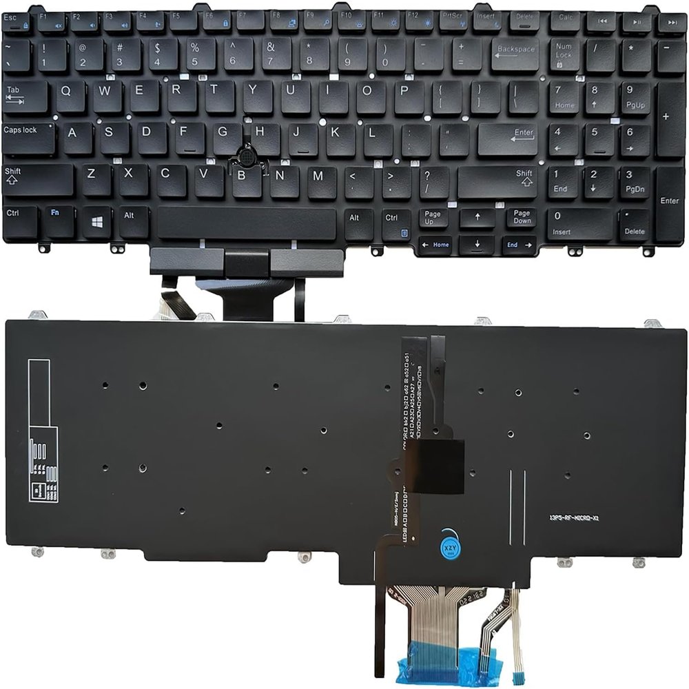 100% New Replacement Laptop Keyboard with Backlit for Dell Latitude E5550 E5570 E5580 E5590 E5590 E5591 5550 5570 5580 5590 5591, Precision 3510 3520 7510 7520 777 10 77 20 0383D7