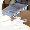Bassadoro Laptop Stand for Desk, Portable Laptop Riser with Breathable Ventilated Cooling, Adjustable Ergonomic Computer Stand Holder for Office Supplies, Black- White view 3
