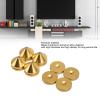 4 Set Speaker Isolation Feet, Aluminum Alloy Speaker Vibration Absorber Spike, Shockproof Stand Feet with Anti - Slip Mat for CD DVD Player Amplifier, High Density Damping Isolatio (Gold) view 2