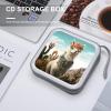 FekiLoot Mexican Llama Cactus CD Case 40 Capacity DVD Case Holders Hard Plastic Disc Wallet Storage Binder Portable Zipper CD Collection Bag Large Disc Organizer Car Home Travel view 4