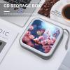 FekiLoot Pink Flowers Butterflies CD Case 40 Capacity DVD Case Holders Hard Plastic Disc Wallet Storage Binder Portable Zipper CD Collection Bag Large Disc Organizer Car Home Travel view 4