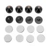 4 Set Speaker Isolation Feet, Aluminum Alloy Speaker Vibration Absorber Spike, Shockproof Stand Feet with Anti - Slip Mat for CD DVD Player Amplifier, High Density Damping Isolatio (Black) view 1