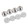 4 Set Speaker Isolation Feet, Aluminum Alloy Speaker Vibration Absorber Spike, Shockproof Stand Feet with Anti - Slip Mat for CD DVD Player Amplifier, High Density Damping Isolatio (Silver) view 2