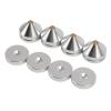 4 Set Speaker Isolation Feet, Aluminum Alloy Speaker Vibration Absorber Spike, Shockproof Stand Feet with Anti - Slip Mat for CD DVD Player Amplifier, High Density Damping Isolatio (Silver) view 4
