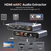 8K eARC HDMI Audio Extractor Converter, 4K@120Hz ARC HDMI Adapter to Optical/SPDIF RCA 3.5mm AUX Audio Adapter Converter Splitter Support LPCM 5.1/DTS/DSD for Laptop/TV Box/DVD/PS5/Soundbar/Speaker view 4