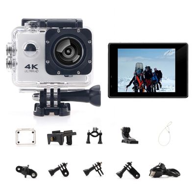 zcypeaf Action Camera for Honda Africa Twin 750 XRV RD07 Africa Twin 750, with 4K Recording Support, EIS Sports Helmet Motorcycle Camera, Loop Recording, Time-Lapse, Playback,C White