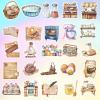 100pcs Cute Kitchen Baking Stickers Realistic Bakery Transparent Recipe Waterproof Food Stickers Pack for DIY Scrapbook Water Bottles,Laptop,Funny Bakery Themed Party Decorations view 3