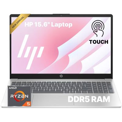 HP 15.6" FHD Touchscreen Business Laptop  2026 Edition  AMD Ryzen 5 7520U  8GB LPDDR5  256GB PCIe SSD  Copilot AI  Wi-Fi 6  Numeric Keypad  Windows 11  w/o Mouse