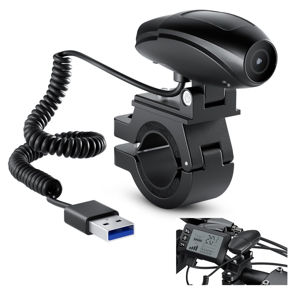 AMYET Motorcycle Camera,Helmet Camera HD 1080PP with Single Lens,IP65 Waterproof,Parking Mode,Motorcycle Dash Cam with 64GB SD CardDriving Recorder Suitable for Motorcycles/Tricycles/Ebike