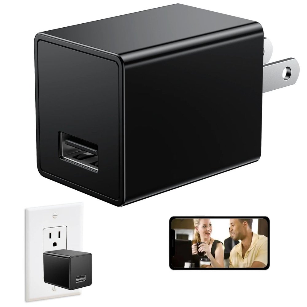 PINKOALA Hidden Spy Camera for Home Use, Mini Security Wireless WiFi Camera-USB Charger Camera - HD Nanny Cam,Indoor Night Vision Nanny Cam for Remote View Baby, Pets, Motion Detection Alert