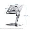 Adjustable Metal Laptop Stand - Ergonomic Height for Optimal Airflow, Universal Compatibility with Notebooks, Tablets, and Books - Perfect for Home Office & Gaming view 2