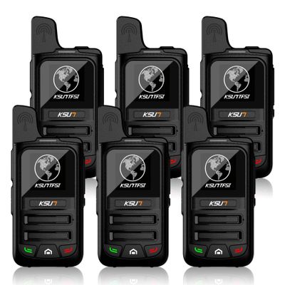 Lifetime Free Global Rapid Walkie Talkies Unlimited Range Nationwide PTT 4G LTE PoC Long Range Two Way Radios Long Distance 5000 Miles Professional for Family,Outdoor,Logistics (6 Pack with SIM)