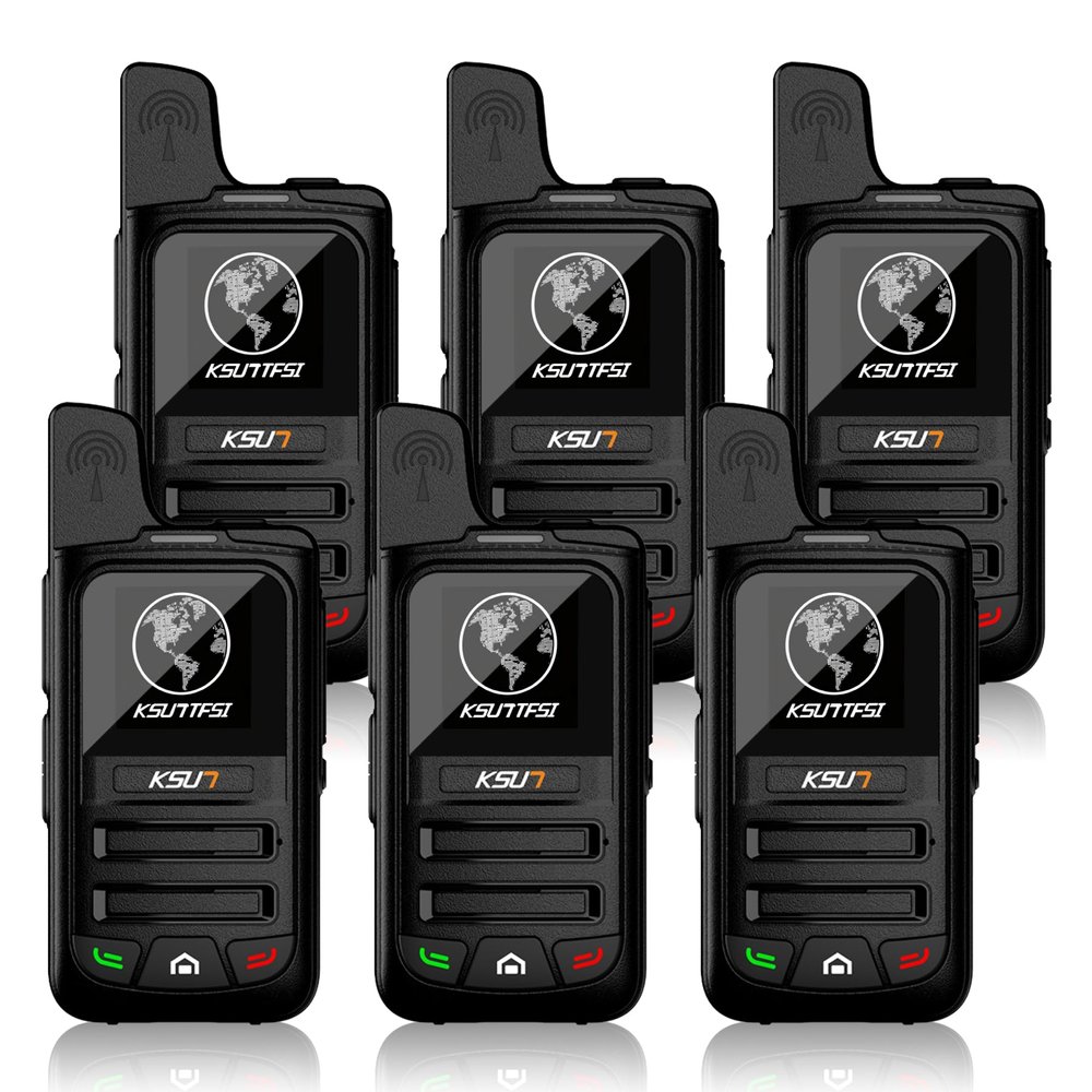 Lifetime Free Global Rapid Walkie Talkies Unlimited Range Nationwide PTT 4G LTE PoC Long Range Two Way Radios Long Distance 5000 Miles Professional for Family,Outdoor,Logistics (6 Pack with SIM)