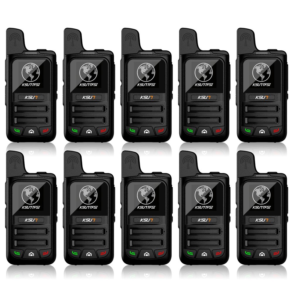 Global Lifetime Free Rapid Walkie Talkies Unlimited Range Nationwide PTT 4G LTE PoC Long Range Two Way Radios Long Distance 5000 Miles Professional for Family,Outdoor,Logistics (10 Pack with SIM)