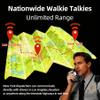 Global Lifetime Free Rapid Walkie Talkies Unlimited Range Nationwide PTT 4G LTE PoC Long Range Two Way Radios Long Distance 5000 Miles Professional for Family,Outdoor,Logistics (10 Pack with SIM) view 3