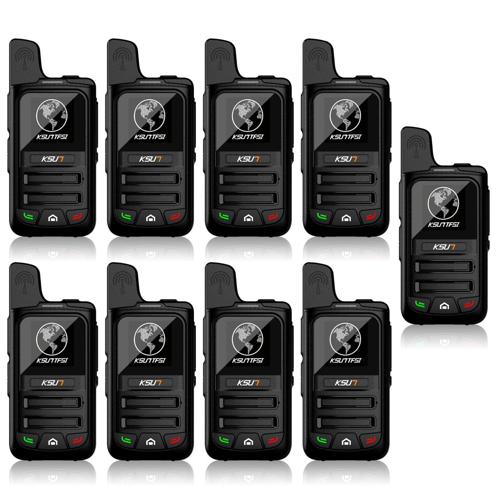 Global Lifetime Free Rapid Walkie Talkies Unlimited Range Nationwide PTT 4G LTE PoC Long Range Two Way Radios Long Distance 5000 Miles Professional for Family,Outdoor,Logistics (9 Pack with SIM)