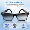 OICIIDO AI Smart Glasses for Men & Women  Bluetooth Glasses w/ 164 Languages Translation, Photochromic Lenses, Music & Hands-Free Calls, UV & Blue Light Protection for Sports Travel Driving Business view 2