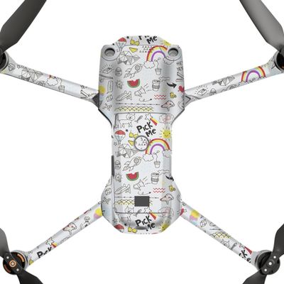 AIR2S Anti-Scratch Camera Vinyl Wrap Film Decal Skin for DJI Air 2S Body Accessories Protective Sticker Protector Coat (Cute Cartoon, for DJI Air 2S)