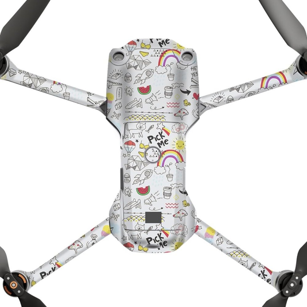 AIR2S Anti-Scratch Camera Vinyl Wrap Film Decal Skin for DJI Air 2S Body Accessories Protective Sticker Protector Coat (Cute Cartoon, for DJI Air 2S)