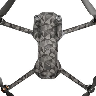 AIR2S Anti-Scratch Camera Vinyl Wrap Film Decal Skin for DJI Air 2S Body Accessories Protective Sticker Protector Coat (Triangle Titanium, for DJI Air 2S)