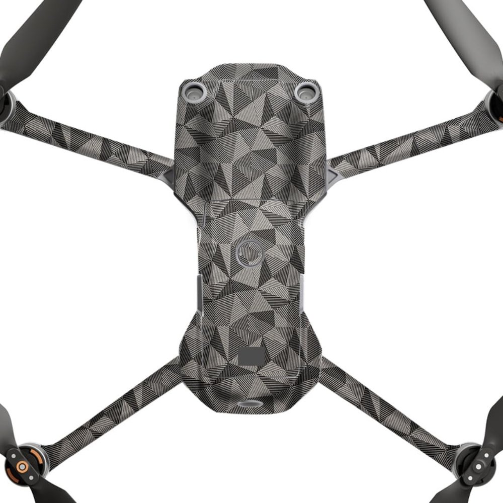 AIR2S Anti-Scratch Camera Vinyl Wrap Film Decal Skin for DJI Air 2S Body Accessories Protective Sticker Protector Coat (Triangle Titanium, for DJI Air 2S)