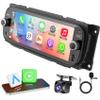 4+64G Car Radio with Quick Charging for Dodge Ram&Jeep Wrangler Grand Cherokee, 6.8 Inch Car Stereo Built-in Carplay Android Auto,GPS Navigation, Back-up Camera, Bluetooth,Android 13 view 1