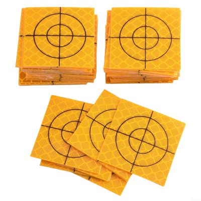 100 Pcs Acrylic Reflective Targets for Total Station and Surveying Instruments, 30mm 40mm 50mm 60mm, for Construction, Bridge and Tunnel Monitoring(30x30mm)