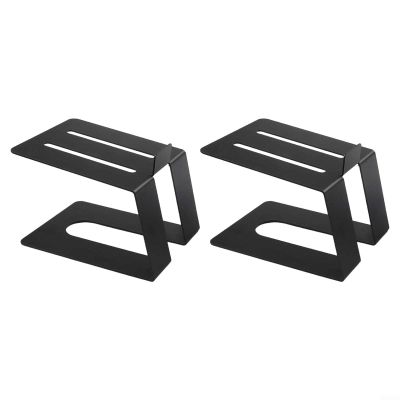 2Pcs Desk Speaker Stands- Desktop Speaker Stands For Compatible With A Wide Range Of Studio Monitors With Adjustable Heights, Steel Metal Base