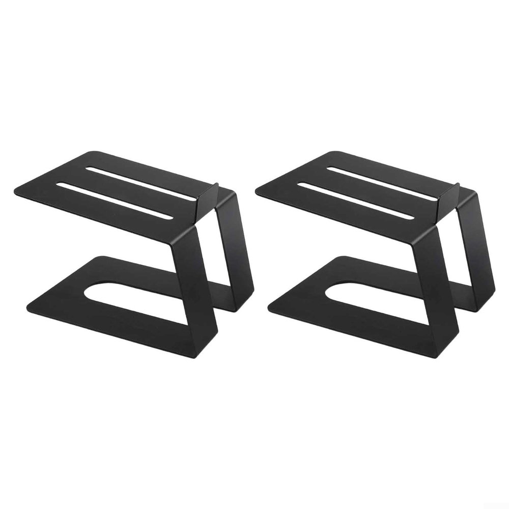 2Pcs Desk Speaker Stands- Desktop Speaker Stands For Compatible With A Wide Range Of Studio Monitors With Adjustable Heights, Steel Metal Base