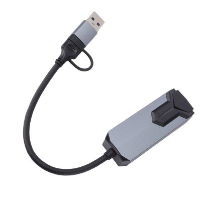 Zyyini USB C to Ethernet Adapter, 2.5Gbps LAN RJ45 with Aluminum Shell USB/Type C to RJ45 Dual Port Wired Network Adapter for OS X Chrome Thunderbolt 3 4 5 Devices