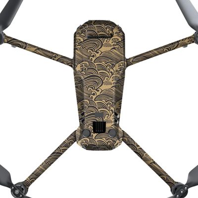 Mavic 3 Pro Anti-Scratch Skin for DJI Mavic 3 Pro Premium Sticker Protective Wrap Cover Film Photographic Video Equipment Accessories Decals (Wave Gold, for DJI Mavic 3 Pro)